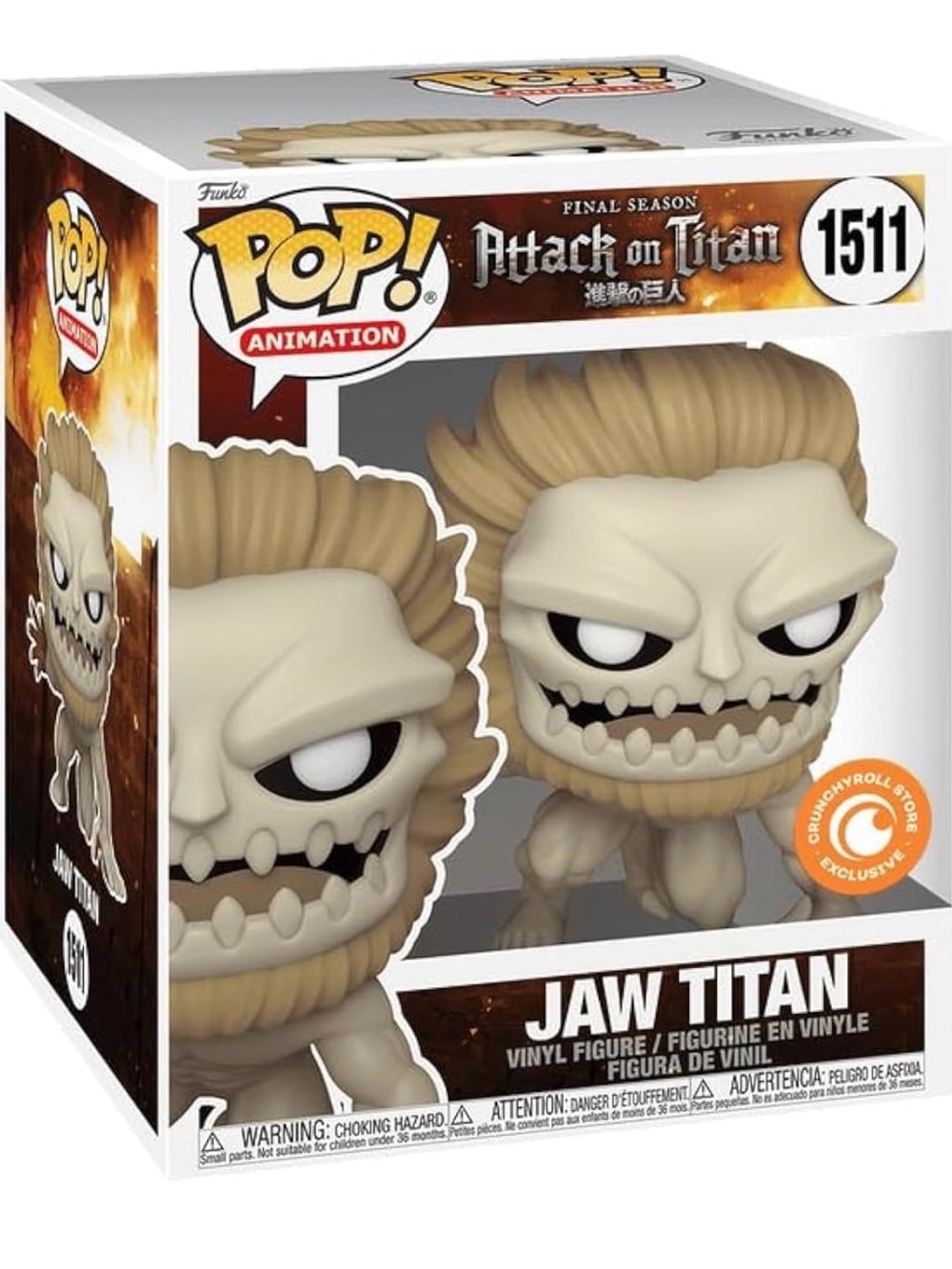 Funko Pop! Animation Jaw Titan #1511 - Beige & Cream HUGE JUMBO CRUNCHYROLL TOY